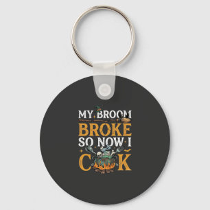 Chaveiro Vassoura Quebrou Cauldron de Halloween Caveiras Ga