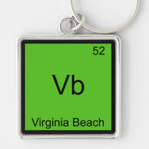 Chaveiro Vb - Símbolo de Química da Cidade de Virginia Beac