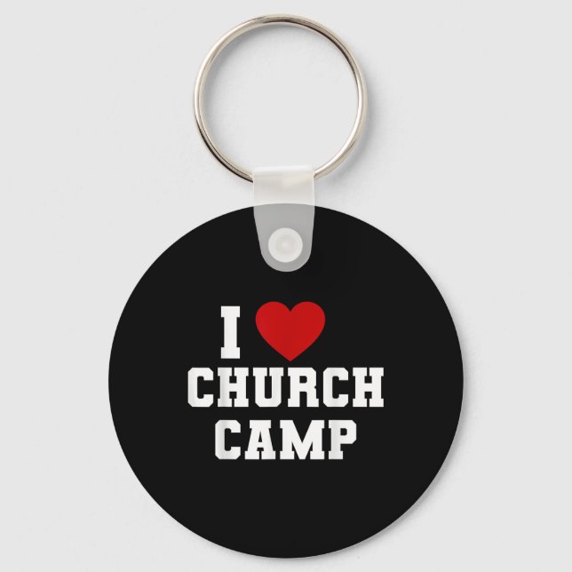 Chaveiro Vbs I Love Church Camp Christian Church Bible Scho (Frente)