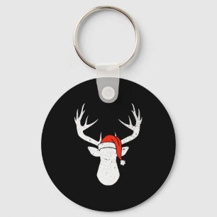 Chaveiro Veado Com Chapéu de Papai Noel Presente de Caça de