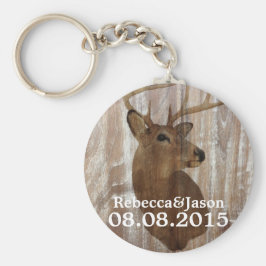 Chaveiro veado de madeira rústico a caça é por causa do cas