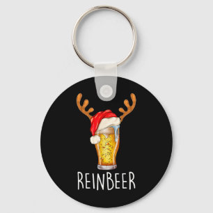 Chaveiro Veado Vinho Reinbeer Chapéu do Papai Noel Casal Re