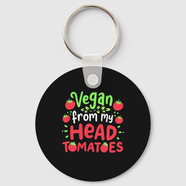 Chaveiro Vegan De Meus Tomates Cabeças (Frente)