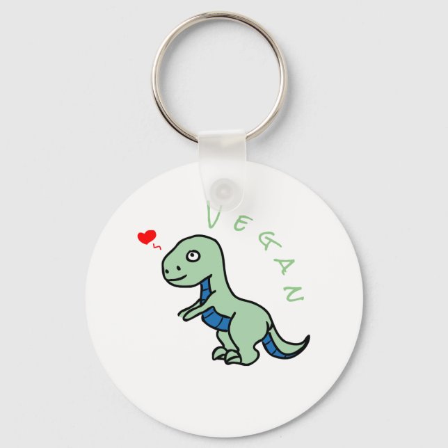 Chaveiro Vegan Dinosaur Kind Dino Love (Frente)