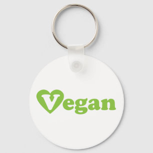 Chaveiro Vegan Text Green Heart