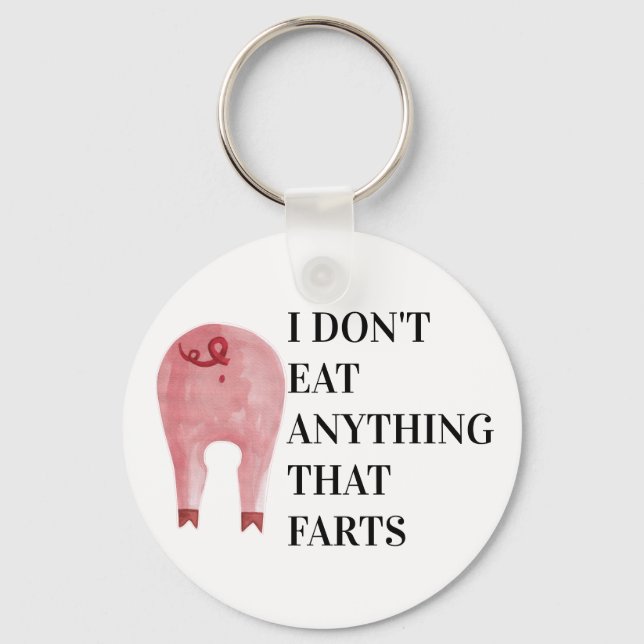 Chaveiro Vegan Vegetarian | Eu não como nada que se apodreç (Frente)