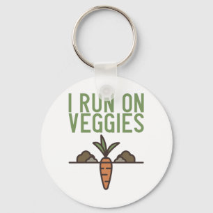 Chaveiro Vegano - Eu Corro Com Legumes