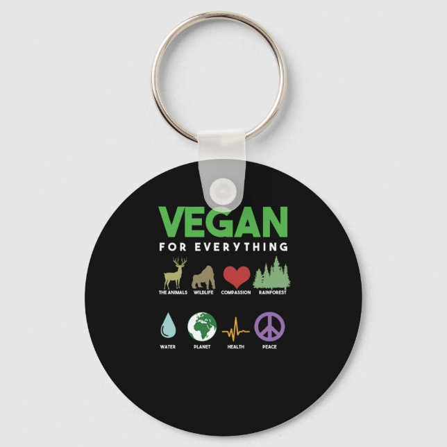 Chaveiro Vegans Vegetarian Foodie Veggies Oferece Vegan (Frente)