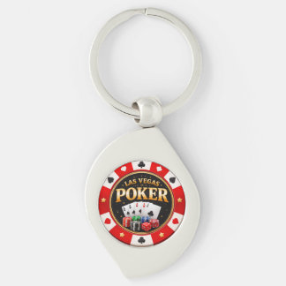 Chaveiro Vegas Poker Chip Dice Keychain