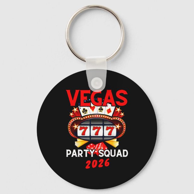 Chaveiro Vegas Squad Party 2026 Las Vegas Family Trip Group (Frente)