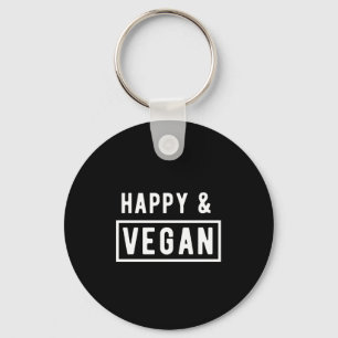 Chaveiro Vegetariano engraçado baseado planta feliz e do