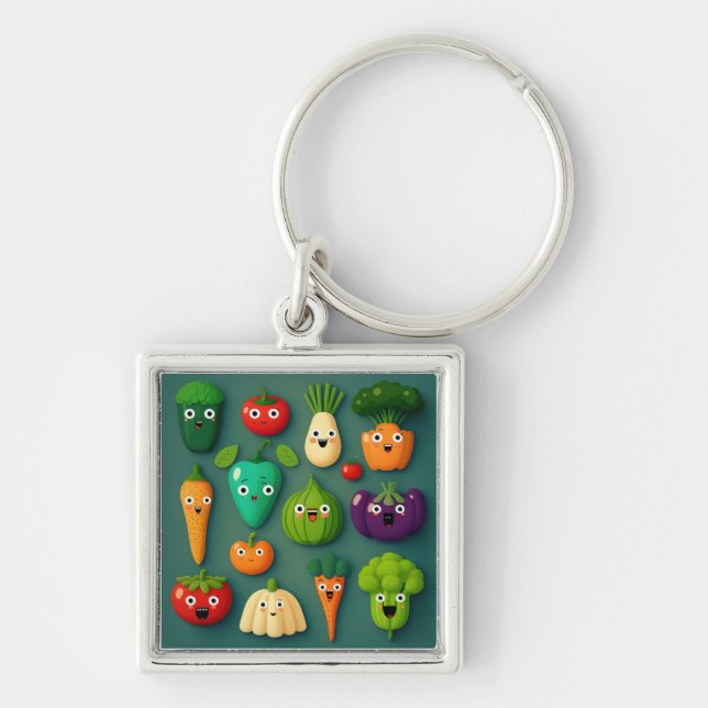 Chaveiro Veggie Characters Veg Photos Vegetables Onion Clip (Frente)
