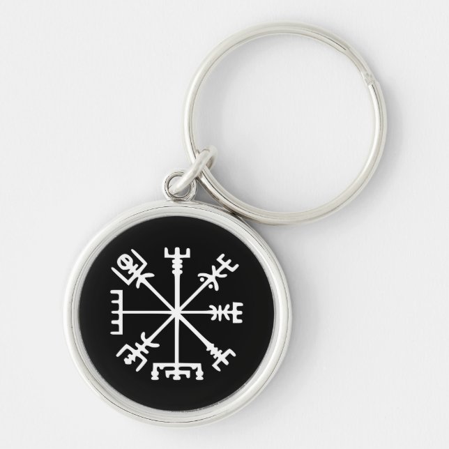 Chaveiro Vegvísir (compasso de Viking) (Frente)