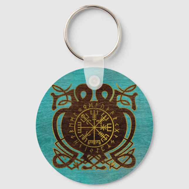 Chaveiro Vegvisir - Viking Navigation Compass (Frente)