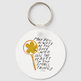 Chaveiro Veja a luz nas pequenas coisas inspiradoras