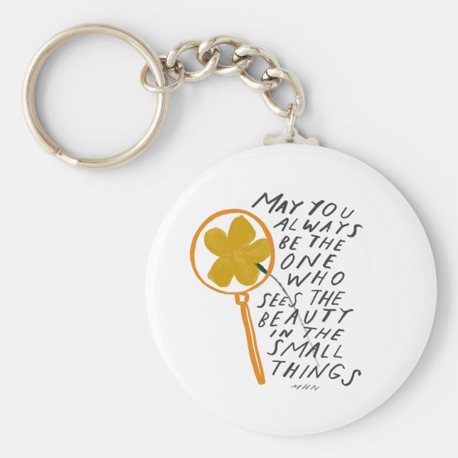 Chaveiro Veja a luz nas pequenas coisas inspiradoras (Frente)