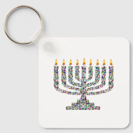 Chaveiro Vela Colorida de Hanukkah