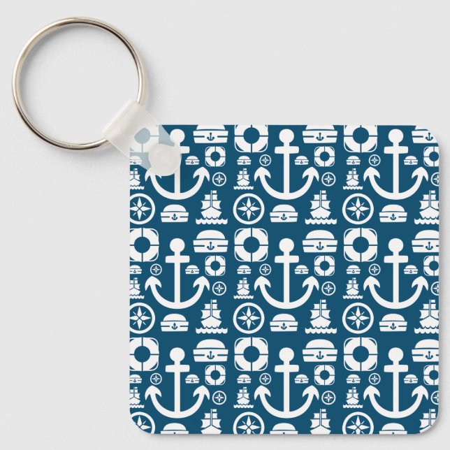Chaveiro veleiro marinho Elemento padrão do mar (Frente)