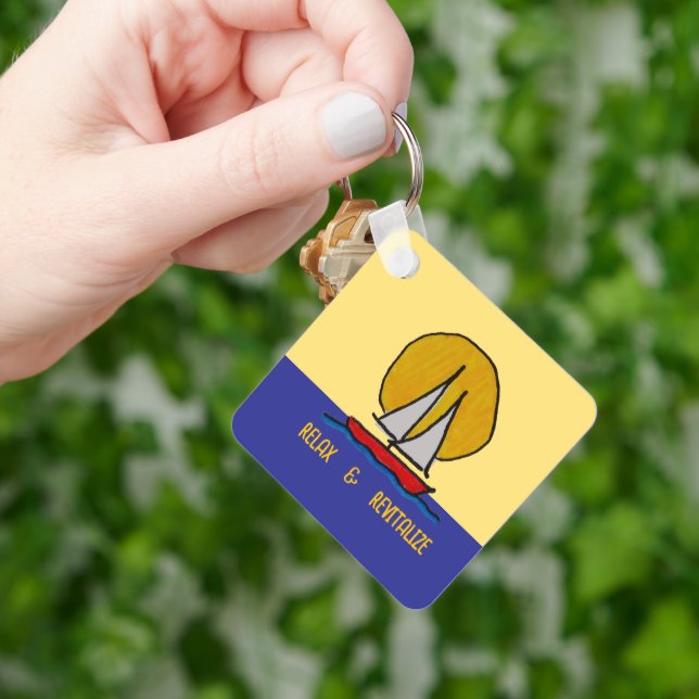 Chaveiro veleiro no Sol (Mão)