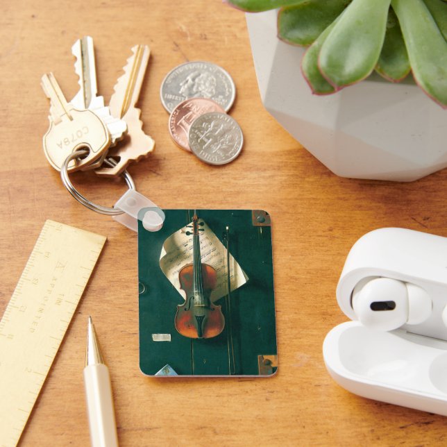 Chaveiro Velha Violino - Vida Estática por William Michael  (Mesa)