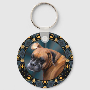 Chaveiro velho sábio do cão do pugilista