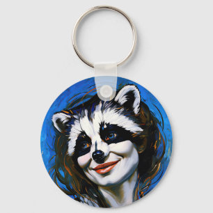 Chaveiro "Velka Teyani" Whispering Raccoon Trickster