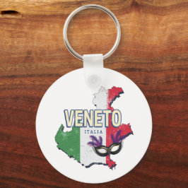 Chaveiro Veneto Itália Retro Região Mapa Vintage Souvenir