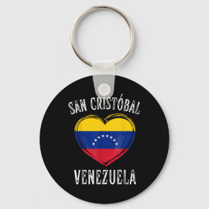 Chaveiro Venezuela Flag Heart San Cristobal City
