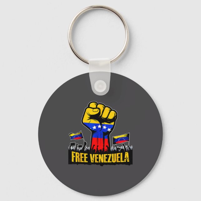 Chaveiro Venezuela Flag Venezuela Libre 2026  (Frente)