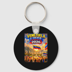 Chaveiro Venezuela Livre 2026 Bandeira do Coração da Venezu