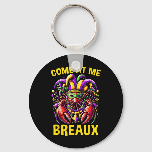Chaveiro Venha Para Mim Crawfish Miçangas Engraçadas Mardi  (Frente)