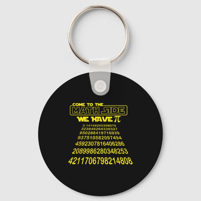 Chaveiro Venha Para o Lado da Matemática Nós Temos Símbolo  (Frente)