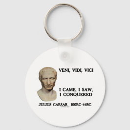 Chaveiro Veni, Vidi, Vici - Eu Vim, Eu Vi, Eu Conquistei