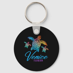 Chaveiro Venice Beach Tie Dye Sea Turtle Flórida Família Va