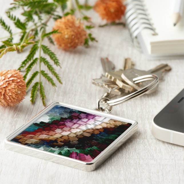 Chaveiro Vento Escuro Cubo Centrado (Lateral)