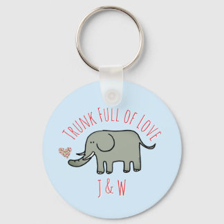 Chaveiro Ventre Cheio de Amor Elefante Fofo do Dia dos Namo