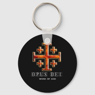 Chaveiro Ver 3 - Jerusalém Cross - Opus Dei - Black Back