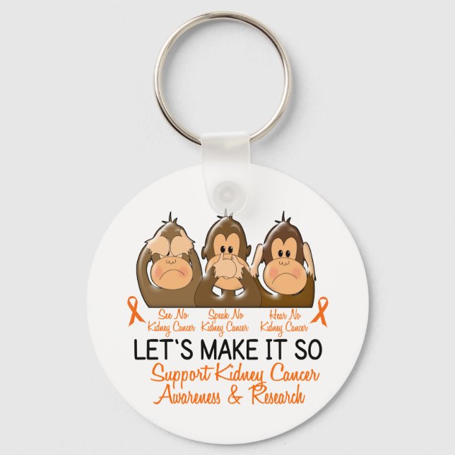 Chaveiro Ver Falar Ouvido Sem Câncer de rim 2 (Frente)