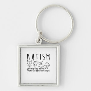 Chaveiro Ver O Mundo Num Ângulo Diferente De Autismo