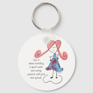 Chaveiro Ver um bom filme e comer pipoca