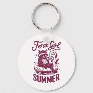Chaveiro Verão da Menina Feral Férias do Guaxinim Panda Lix