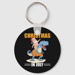Chaveiro Verão do Dinossauro do Natal, Natal em Julho, Papa