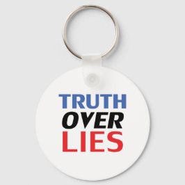 Chaveiro "Verdade sobre Mentiras" Azul Vermelho Branco Pret