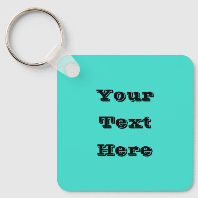 Chaveiro Verdadeira Turquesa Azul Cor Sólida Verde Sudoeste (Frente)