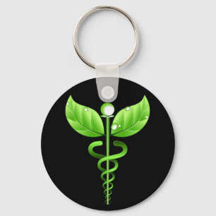 Chaveiro Verde Caduco Medicina Alternativo Preto