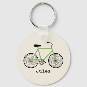 Chaveiro verde da bicicleta