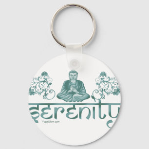 Chaveiro verde da meditação da serenidade