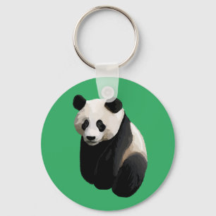Chaveiro Verde de Panda Realista