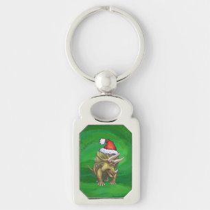 Chaveiro Verde do Natal do Triceratops