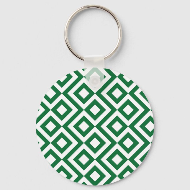 Chaveiro Verde e Branco Meander (Frente)
